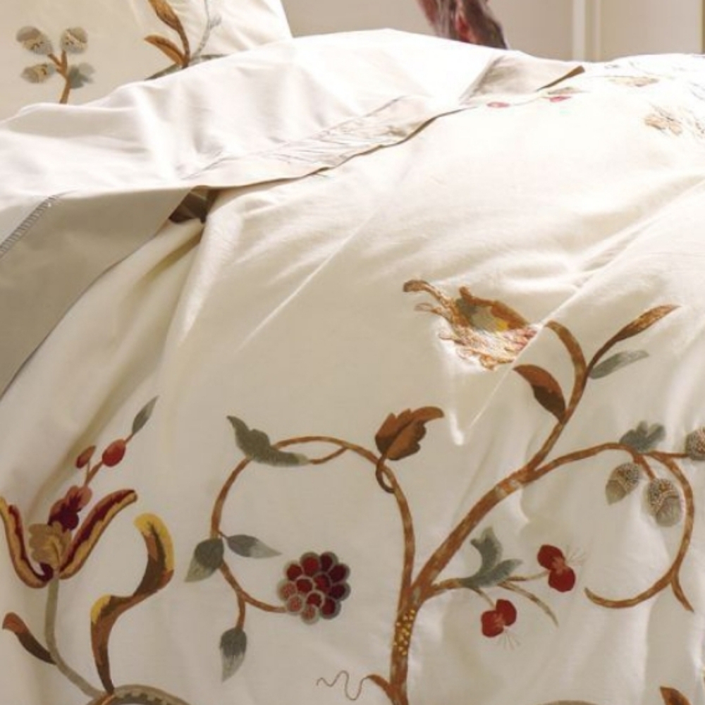 NWOT Pottery Barn Cotton Floral Full/Queen Duvet Cover